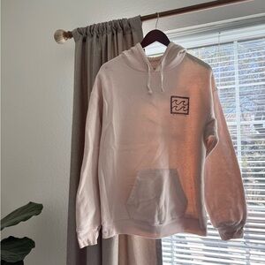 Light pink Billabong hoodie with kangaroo pocket, size xl.